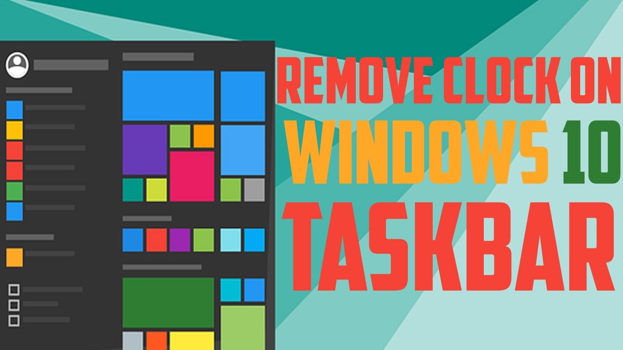 windows 10 remove clock from taskbar